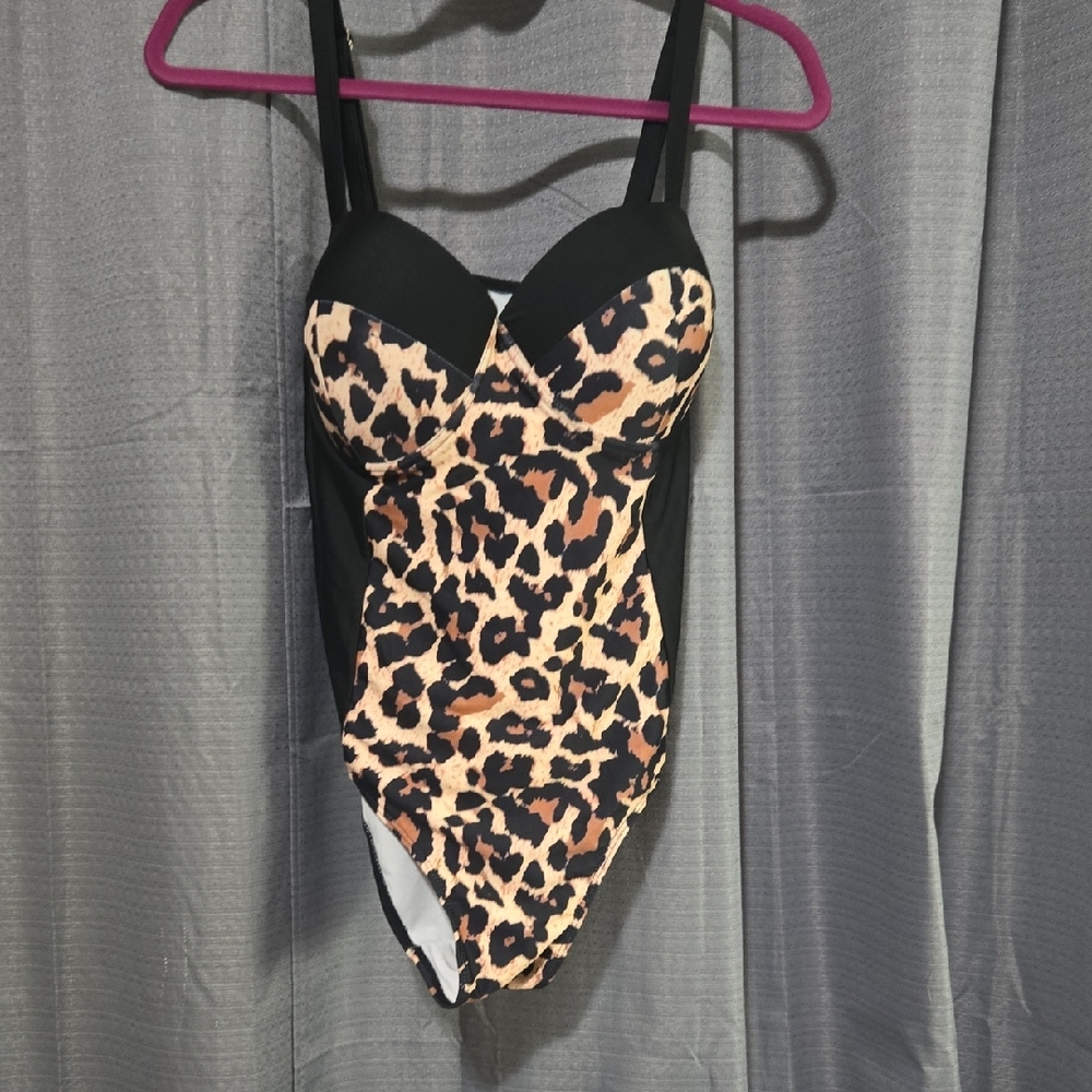 Leopard Print One-Piece Swimsuit